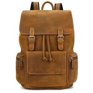 2025 sac à dos grande taille 16 pouces rétro hommes sac à dos en <span class=keywords><strong>cuir</strong></span> première couche peau de vache grande capacité <span class=keywords><strong>cartable</strong></span> - Product Image 6