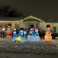 Décoration gonflable de Noël pour jardin extérieur, grandes décorations lumineuses LED