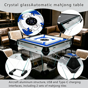 Mesa de Mahjong Automática Moderna de Lujo, Plateada Cromada, Entretenimiento en el Hogar, Color Personalizable JS-BLMJH, Diseño Moderno y Lujoso - Product Image 5