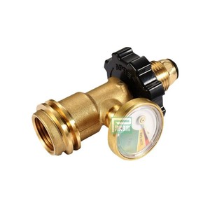 Gas Grill Regulator Brass Pressure Gauge For Propane Tank Conversion Connector Multipurpose <b>BBQ</b> <b>Tool</b> - Product Image 2