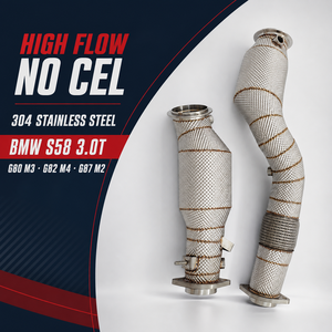 Collecteur d'échappement haute performance en acier inoxydable 304 de 1,5 mm pour S58 M3 G80 M4 G82 <span class=keywords><strong>M2</strong></span> <span class=keywords><strong>G87</strong></span> 3.0T sans voyant d'avertissement (CEL) - Product Image 1