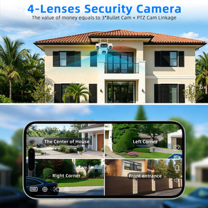Telecamera CCTV WiFi PTZ H.265, Impermeabile IP65, Audio Bidirezionale, Pan-Tilt, Visione Notturna a Doppia Luce, Archiviazione su TF e Cloud - Product Image 6