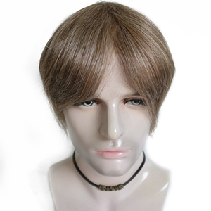 <span class=keywords><strong>Color</strong></span> marrón gris cabello humano Protesis Capilares Hombres PU Base Toupee <span class=keywords><strong>para</strong></span> hombres - Product Image 1