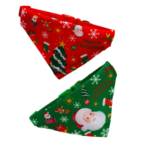 Aksesori hewan peliharaan <span class=keywords><strong>bandana</strong></span> anjing poliester Natal untuk hewan peliharaan - Product Image 1