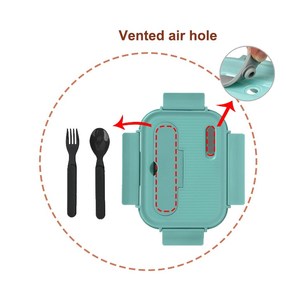 Eco-Friendly Rectangle <strong>Glass</strong> <strong>Food</strong> <strong>Container</strong> with <strong>2</strong> <strong>Compartments</strong> for Home Storage &amp; Freshness Preservation - Product Image 4