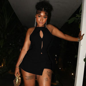 66486 Set Wanita Solid Modis Elegan 2 Potong Set Butik - Product Image 2