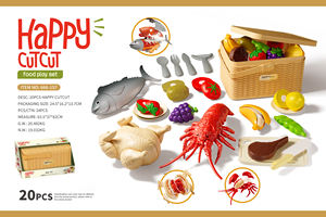 Juguete de Frutas para Cortar, Juego de Imitación para Niños, Cesta de Frutas y Verduras, Juguete Educativo Temprano para Cortar Comida para Niños - Product Image 5