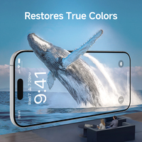 Protector de Pantalla con Filtro de Luz Roja, Anti-rayones, Sin Burbujas, Anti-luz Azul, Película Protectora para iPhone