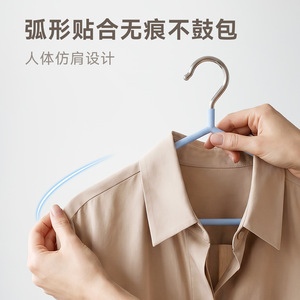 Wide Shoulder Clothes Hanger Non Slip Plastic Coat Hanger For Home Use Adult Clothing Organizer Rectangle Shape Hook Type - Product Image 3
