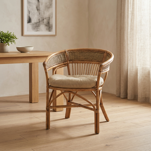 Offre Spéciale Juin : Fauteuil en Rotin Capitonnée DAKOTA – Siège Moderne et Confortable pour Salon et Chambre à Coucher – Mobilier de Maison - Product Image 5