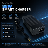 Chargeur de trottinette électrique Joyun 42V 2A pour batterie lithium 36V, chargeur de vélo électrique pour batterie Li-ion, prise 5521, fauteuil roulant électrique