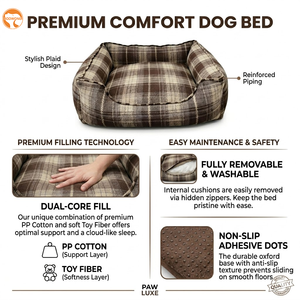 Coussin pour chien en coton à carreaux personnalisé OEM, <span class=keywords><strong>harnais</strong></span> pour chien, lit confortable pour animaux de compagnie, <span class=keywords><strong>harnais</strong></span> en polaire doux de luxe pour petits et moyens chiens - Product Image 4