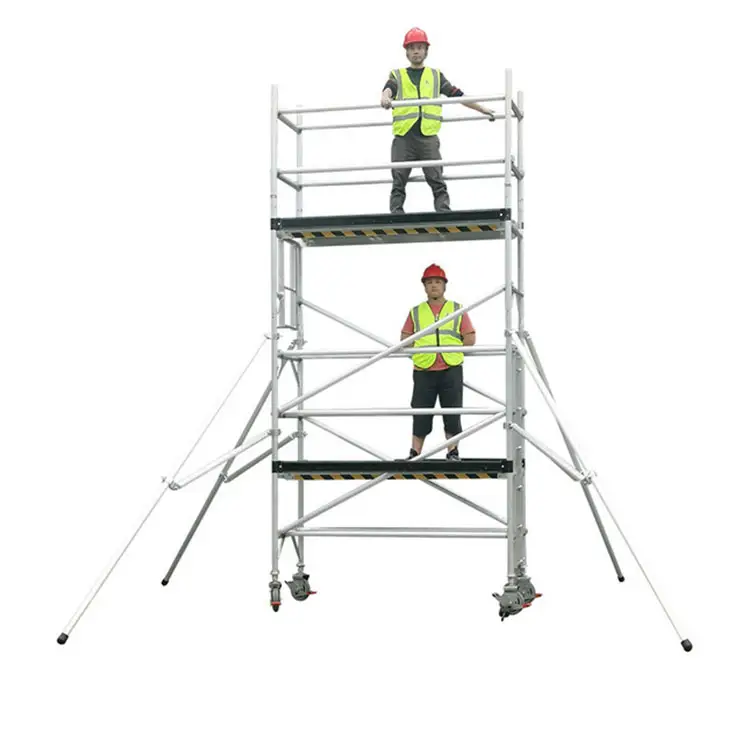 High Quality Aluminium Mobile Scaffolding System Scaffold Tower For Construction