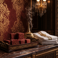 Savon de lessive solide de luxe bordeaux or rose, écologique, parfum longue durée, blanchissant, lavage des mains, usine OEM