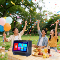 GENCE 2026 Nouveau Grand Écran Tactile 13,3 pouces pour Haut-parleur Intelligent RVB Alimenté par Batterie avec Entrée Auxiliaire, Stéréo Portable pour Home Cinéma