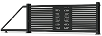 Portail coulissant automatique en aluminium ZIYU ZY-X-118, à portique cantilever, à commande électrique, design moderne, revêtement poudré, anti-rongeurs