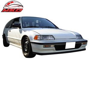 Fits For Honda Civic Hatchback Sedan 90-91 OE Style Front Bumper <b>Lip</b> PU <b>Splitter</b> High Quality Exterior Accessory - Product Image 2