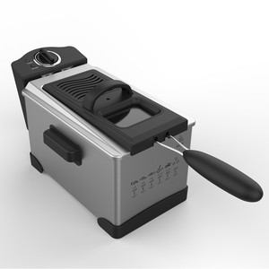 หม้อทอดไฟฟ้าขนาดใหญ่ ความจุเยอะ ขายดี หม้อทอดไร้น้ำมัน หม้อทอดไฟฟ้าแบบจุ่ม  วัสดุสแตนเลส ควบคุมด้วยปุ่มหมุน ได้มาตรฐาน CE CB EMC - Product Image 6