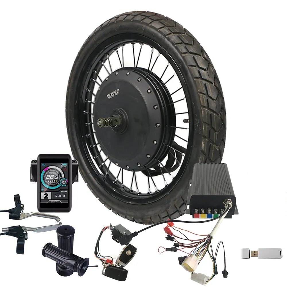 Kit de conversão 8000w qs273 para motocicleta, motor e motor de cubo