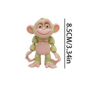 Figuras de Mono Impresas en 3D de la Marca Mandi, Multicolores, Modelo Creativo de Animal en Acción, Adornos, Regalos para Amantes de los Animales de 7 a 12 Meses - Product Image 2