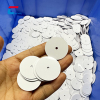 Étiquette RFID vierge classique 1K en PVC plastique personnalisée en usine, anti-métal, ronde, petite carte RFID
