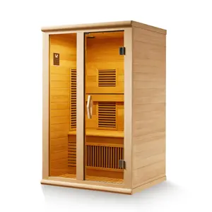 MEXDA Infrared Sauna Indoor Luxury Solid Wood House 2 Person Infrared Sauna WS-1607SR