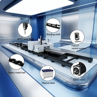 Machine de découpe laser à fibre 12KW pour tubes, découpeuse laser multi-angles pour poutres en H, pour le traitement de tubes de construction en acier de formes spéciales