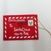 Porte-cartes cadeaux de Noël, enveloppes en feutre de Noël, lettre au Père Noël, sac cadeau pour bonbons de Noël, ornement pour sapin de Noël