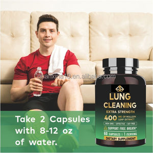 Complément Herbal pour Adultes pour la Purification Pulmonaire et la Respiration Saine, à base de Molène, Quercétine, Feuille d'Olivier, Curcuma et NAC, 60 Capsules - Product Image 4