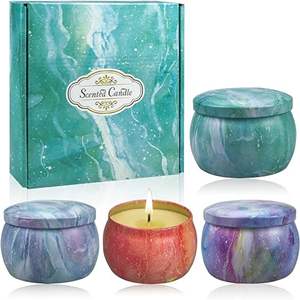 Ensemble de bougies de cire de soja à l'huile essentielle de luxe parfum longue durée sans fumée pour les fournitures de fête promotionnelles vente en gros - Product Image 1