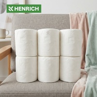 Rouleau de papier toilette sans mandrin 4 plis de qualité supérieure, haute densité, en pâte de bois vierge, ultra doux, gaufré, pour salle de bain, vente en gros