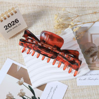 Grande pince à cheveux en plastique motif écaille de tortue, fixation forte pour chignon, accessoire capillaire