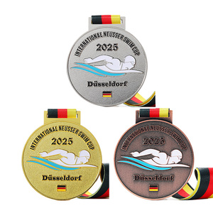 Manufacturer Custom Medal Metal Zinc Alloy Swim Swimming Award Sports Medals with Ribbon for Youth Team Competition Club <strong>Gift</strong> - Product Image 2