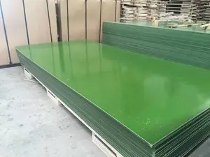 Fabricación de contrachapado de plástico PP verde, contrachapado de madera dura para construcción