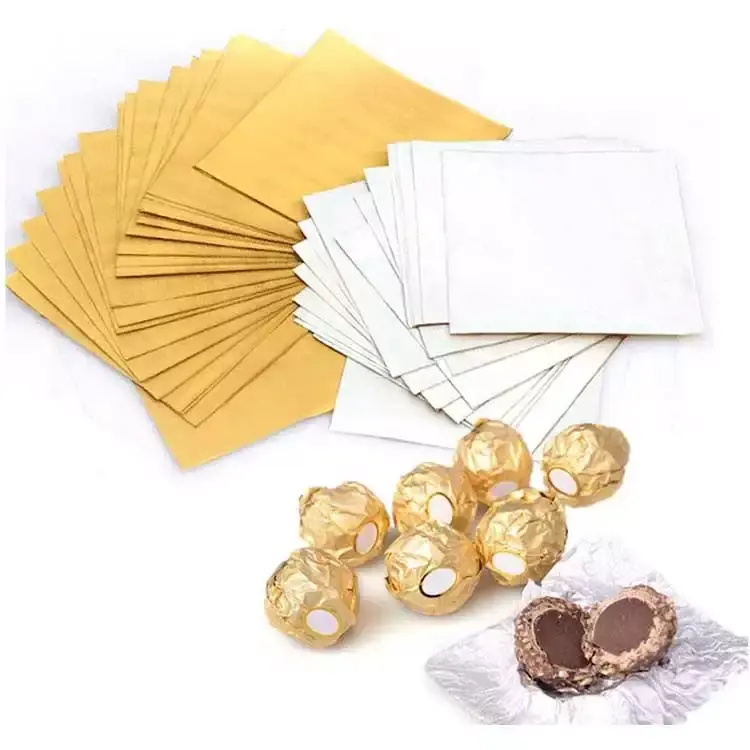 Kertas pembungkus cokelat alumunium Foil pabrik Tiongkok untuk kemasan mentega permen cokelat makanan