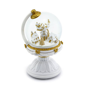 โคมไฟลมเรซิ่นแบบใหม่ งานฝีมือตกแต่ง โมเดลลูกโลกหิมะ พร้อมเสียงเพลงและไฟ LED - Product Image 5