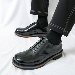 รองเท้าธุรกิจผู้ชายไซส์ 46 ไซส์ใหญ่ รองเท้าหนังลำลองแบบใหม่ แฟชั่นสไตล์เรโทรอังกฤษ รองเท้าสำหรับงานแต่งงาน - Product Image 2