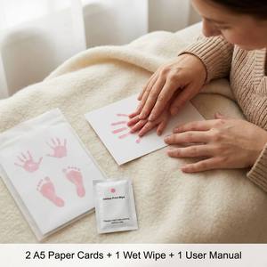 Bebek Mürekkepsiz Baskı Seti-Siyah |   Forever Fun Times'tan Özel Mendiller ve 2 A5 Boyutlu Kağıt ile Kendin Yap El ve Ayak İzi Seti - Product Image 3