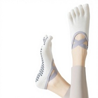 Chaussettes à cinq doigts en tricot de haute qualité, absorbant la transpiration, respirantes, antidérapantes, pour le Pilates et le yoga