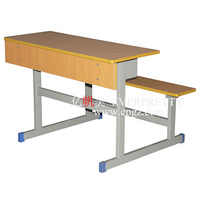 Student Chair Wooden Writing Tablet Table with Desk Adult Study Table and Chair Metal Frame Modern Style Desk & Chair
