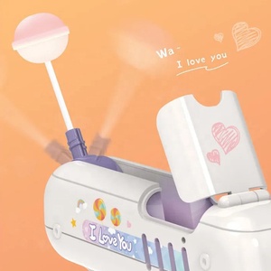 Samtoy Hot Sale Halloween Pink Purple Plastic Sugar Sweets <strong>Lollipop</strong> Holder Candy Toy <strong>Gun</strong> for Kids Couples - Product Image 3