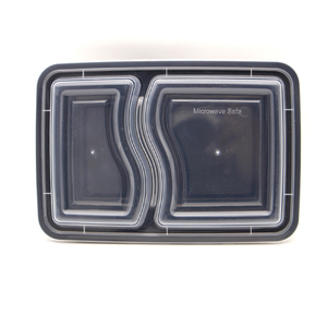 Boîte à lunch <span class=keywords><strong>32</strong></span> oz à 2 compartiments pour la préparation de repas Récipient de stockage d'aliments à emporter en plastique avec couvercle LT <span class=keywords><strong>32</strong></span> JT <span class=keywords><strong>32</strong></span> - Product Image 1