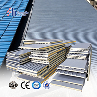 Tuile insonorisée en alliage d'aluminium de 65 mm de hauteur de profil, isolante thermiquement, avec âme en PU à économie d'énergie pour véranda