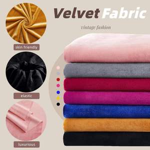 Multi Purpose Yellow Elastic Velvet Fabric Soft Plush Stretch For Furniture Soft Pack <b>Sofa</b> <b>Cover</b> - Product Image 5