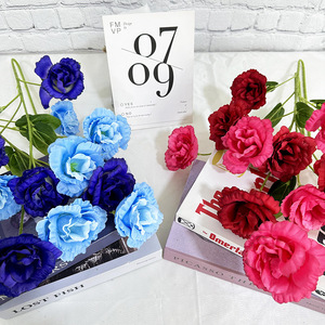 Meiyu Craft Flowers Bouquet de roses artificielles à 6 têtes en soie, décoration de mariage, décoration intérieure, accessoire de photographie - Product Image 4