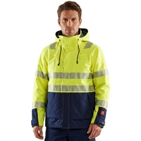Veste de travail ignifuge de haute qualité, vêtements de travail haute visibilité avec capuche, coupe-vent, vestes de travail robustes pour hommes