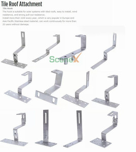 Système <span class=keywords><strong>de</strong></span> fixation <span class=keywords><strong>de</strong></span> panneaux solaires sur toit connecté au réseau, <span class=keywords><strong>crochet</strong></span> <span class=keywords><strong>de</strong></span> <span class=keywords><strong>toiture</strong></span> solaire réglable à 90 degrés en acier inoxydable SUS304, résistance au vent <span class=keywords><strong>de</strong></span> 60 m/s, garantie <span class=keywords><strong>de</strong></span> 10 ans pour le montage solaire - Product Image 5