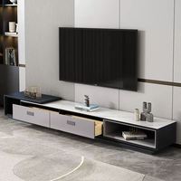 Ensemble de table basse de petite taille avec plateau rond en pierre, style italien minimaliste, moderne, rétractable, simple et luxueux
