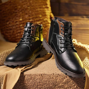 London 39-48 Piel de vaca EVA de cuero genuino con encaje <span class=keywords><strong>2020</strong></span> zapatos Oxford extra gruesos Cuero para botas <span class=keywords><strong>Chelsea</strong></span> Hombres - Product Image 3