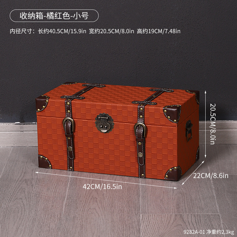 9282A-01 Boîte de rangement - Orange-Rouge - Petit